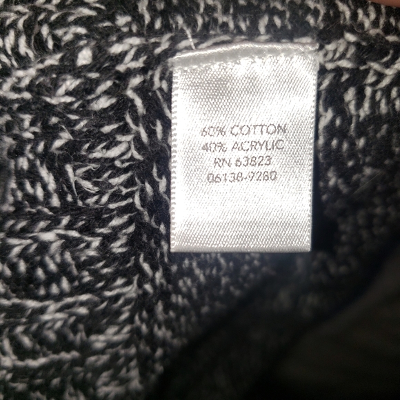 CJ banks women's cardigan sweater size X ( 14w ) black and white  color - Picture 6 of 7